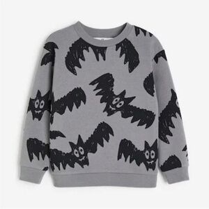 H&M Kids Black Bat Print Sweatshirt
